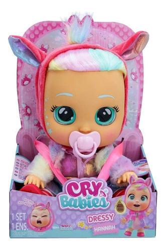 Boneca Cry Babies Dressy Hannah Multikids Br2078