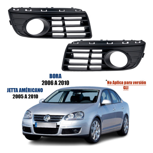 Par Rejilla Facia Jetta Americano 2005 2006 2007 C/hoyo