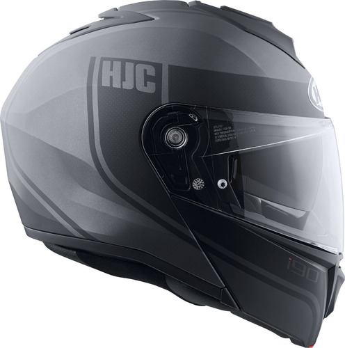 Capacete Hjc I90 Davan Articulado Viseira Óculos Solar Preto Tamanho do capacete 58