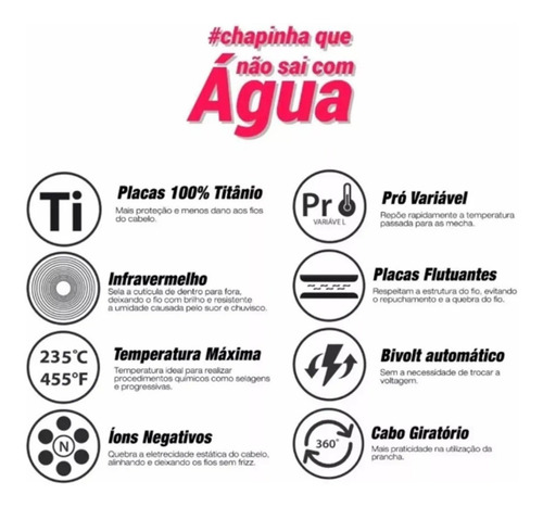Prancha Malina Ideal Para Selagem Progressiva Botox Original