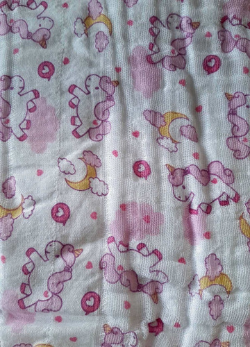 Imagem 3 de 5 de Toalha Fralda Com Capuz Baby 85x85cm Rosa Macia Minasrey