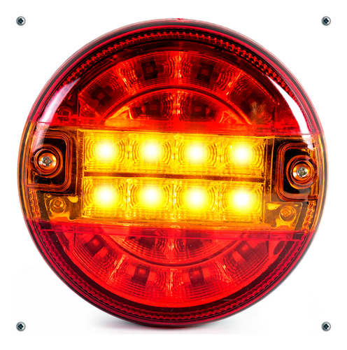 Plafón Redondo 20 Led Luz Direccional Trasera Camión 10pz