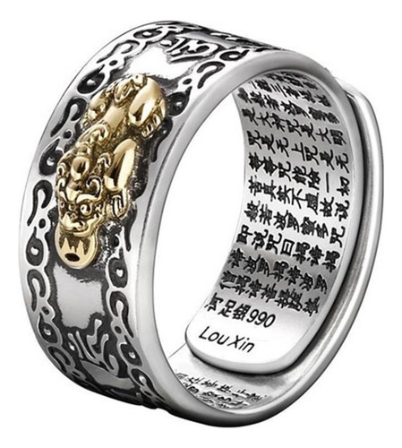Amuleto De Anillo De Protección De Mantra De Feng Shui Pixiu