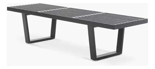 Banqueta De Madera Nelson Negro (réplica) Form
