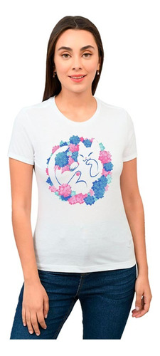 Playera Gato Mujer Animales Diseño 1264 Playeras Beloma