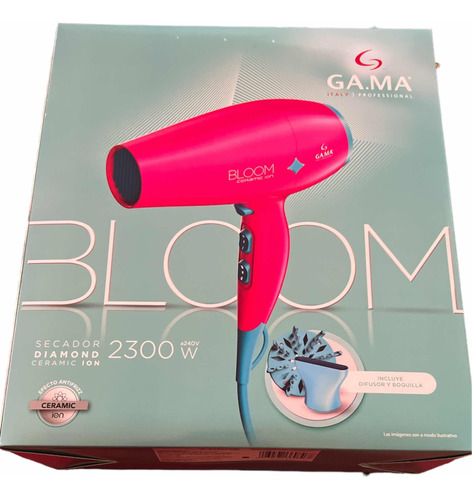 Secador Cabello Ga.ma Diamond Ceramic Std Bloom Pink 2300w