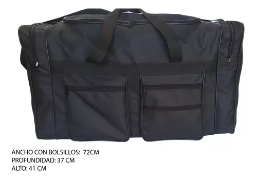 Bolso De Viaje Grande Gigante Tela Gruesa C/bolsillo 70cm