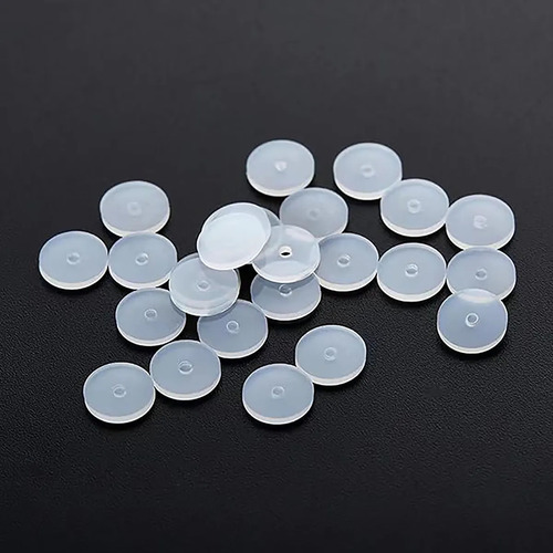 50pcs Discos De Silicon Para Eliminar Piercing Bumps Almohadilla De Fijación De Silicona Para Piercings De Oreja