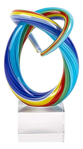 Badash Mini Rainbow Murano-style Art Glass Centerpiece - Esc