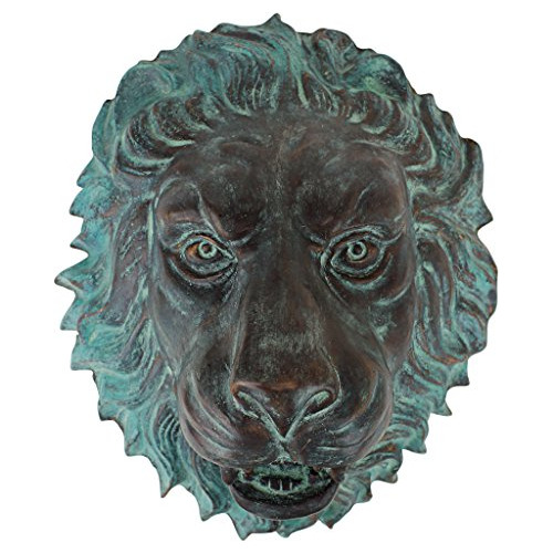 Diseño Toscano Florentine Lion Head Spouting Bronce Jardín P