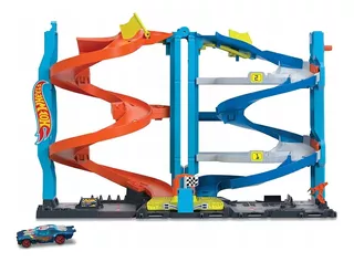 Vehículo de juguete Hot Wheels Racing Tower, color azul claro