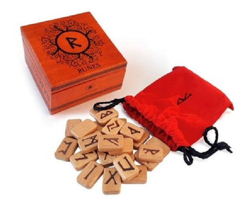 Wooden Runes ( Libro + Runas ) Estuche De Madera