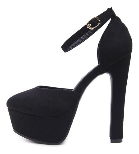 Zapatos Negros Con Plataforma De 14 Cm Para Mujer