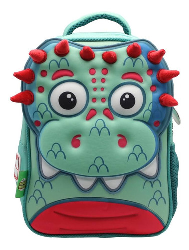 Mochila Escolar Mundo Dinos Triceraptor Feliz