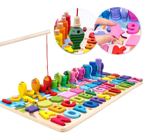 Kid Puzzle Toys-clasificación/pesca/matemáticas/juego De Mes