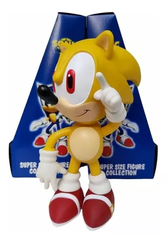 Boneco Super Sonic Amarelo Personagem Action Figure Articulado