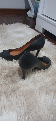 Sapato Peep Toe Luz Da Lua 36 Preto 36