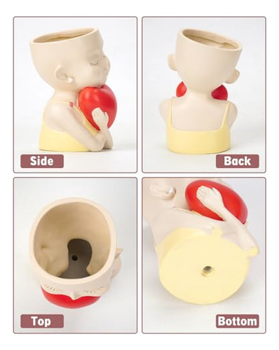 Macetas Face Planters, Macetero De Resina Con Forma De Cabez