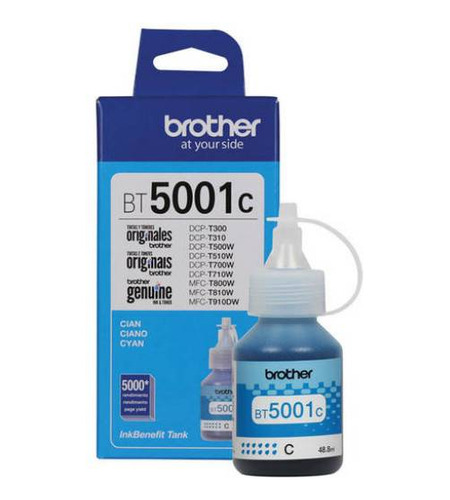 Botella De Tinta Brother Bt5001c Cian