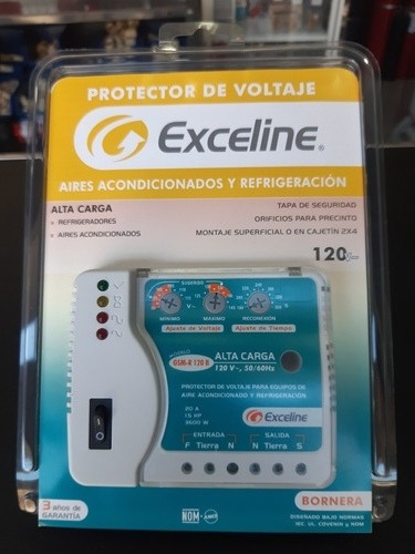 Protector Aire/a Refrig Bornera Exceline 120v Alta Carga 