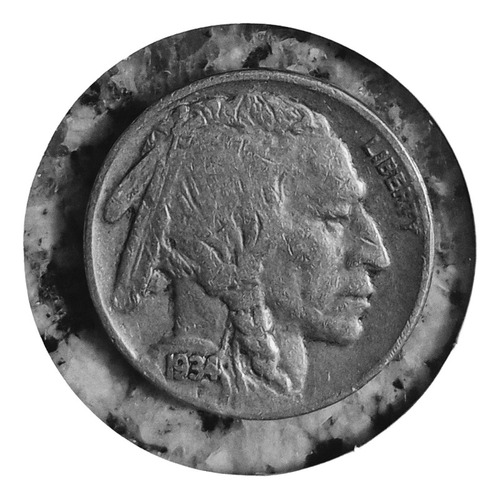  Moneda U S A One Buffalo Nickel 1934 Filadelfia 