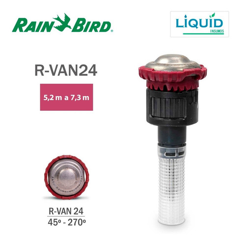 Imagen 2 de 8 de Aspersor Riego Tobera + Boquilla Rotativa R-van 24 Rain Bird