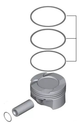 Anel Do Motor Std Volvo 2.4 2.5 20v 83mm 1,2x1,5x2,5 Origina