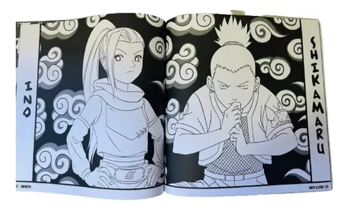 Livro De Pintar Desenho Naruto + 12 Canetinhas Colorida