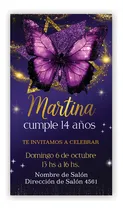 Comprar Invitación Digital Imprimible Mariposas 2 Formatos