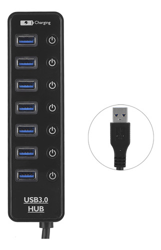 Divisor Usb De 7 Puertos 3.0 Hub Smart 2a Con Acoplamiento D