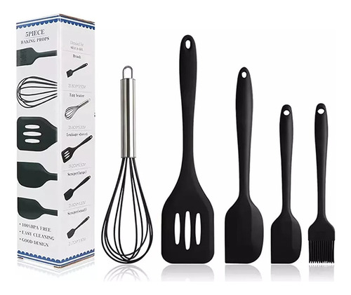 Set De Utensilio De Cocina 5pcs De Silicona Batidor Espátula