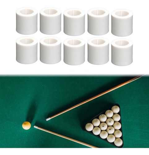 10 Piezas Billar Cue Sticulas Férulas Billiard Altura 13 Mm