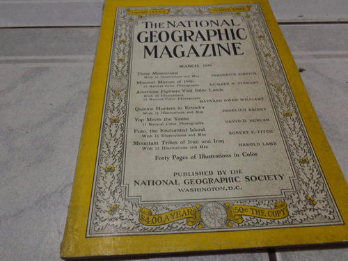 Revista National Geographic Marzo 1946 Ingles