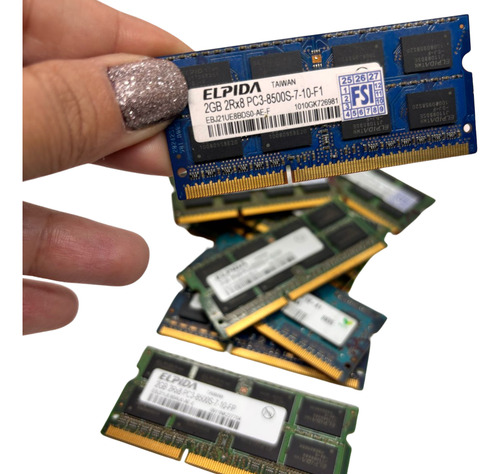 Pack Com 10 Memorias Ram 2gb Pc3 8500s - Marcas Variadas (Usado)