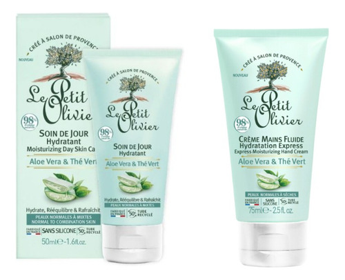 Set Cuidado Día Aloe Vera & Te Verde + Crema De Manos 