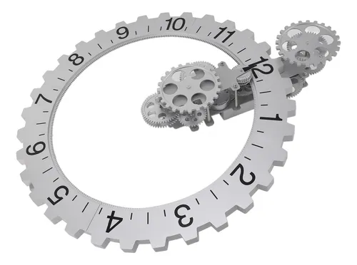 Reloj De Pared Con Forma De Engranaje, Movimiento 3d, Retro,