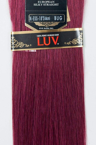 Extensão de cabelo Eve Luv Remy 18 PLG 100% natural, cor loira #BUG -BURGUNDY