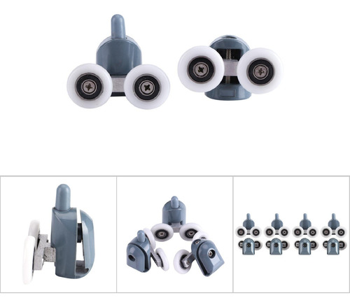 Poleas Twin Rollers, 8 Poleas Para Puertas De Ducha En La Pa