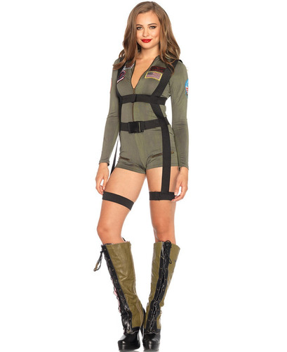 Disfraz De Militar Sexy Para Mujer Talla: L Halloween