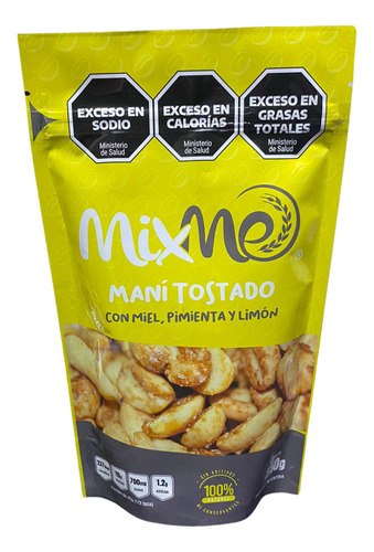 Mani Tostado Con Miel, Pimienta Y Limón 250 Gr Doypack Mixme