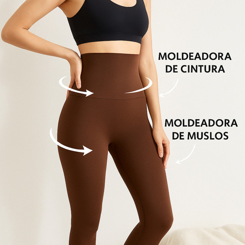 Calza Reductora Mujer De Algodón Con Polar Levanta Cola
