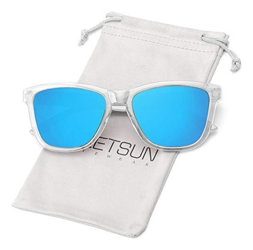 Lentes Gafas De Sol Meetsun Polarizados Unixes Clásico Retro Lente Azul Espejo