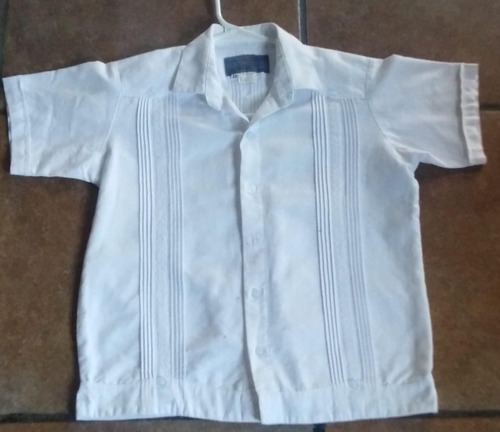 Camisa Guayabera Blanca Niño