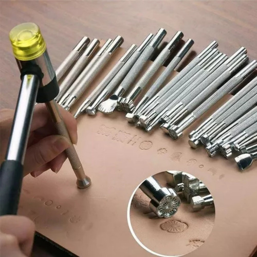 Kit De Sellos Para Marcar Cuero Diy, 20 Piezas