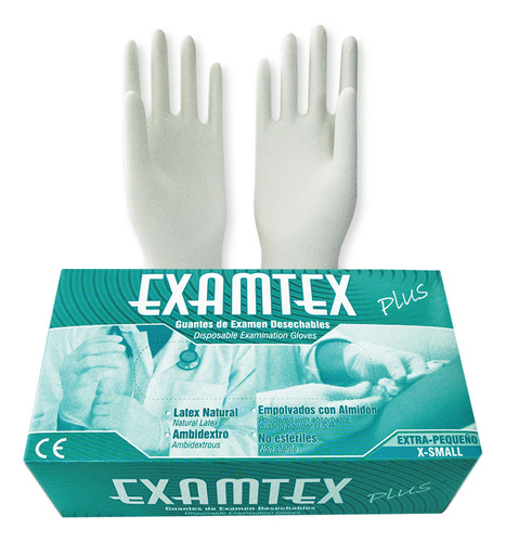 Guantes De Latex Examtex Talla Xs