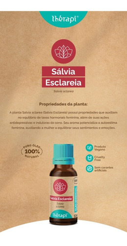 Óleo Essencial Salvia Esclareia 10ml - Thérapi