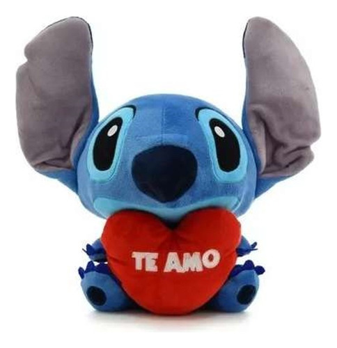 Peluche Stitch Con Corazon Original Pelicula Grande 25 Cm