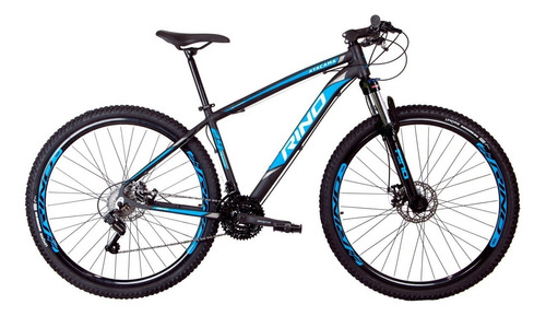 Bicicleta Aro 29 Rino Freio Hidraulico + Altus 24v Cor Preto/azul Tamanho Do Quadro 19