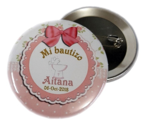 Recuerdo De Bautizo Personalizado 12 Pz 5.5cm