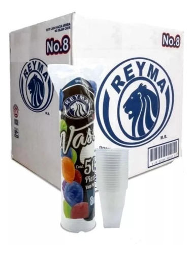 Vasos Desechables Transparentes Reyma Para Fiesta #8 500pzs